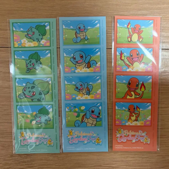 [BUNJANG] Pokemon 1st Gen Starters Set Sticker Pack / 포켓몬 네컷 스티커 1세대 스타팅 세트