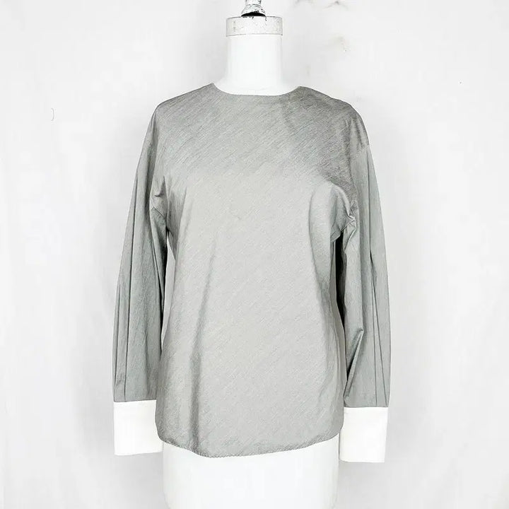 [BUNJANG] LANVIN/Hasun Creased Span Blouse Shirt 55 S / 랑방/바스락 스판 한섬 블라우스 셔츠 55 S 85/라덴