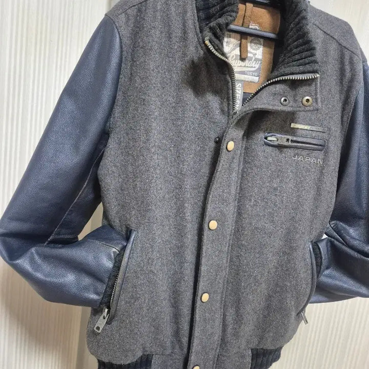[BUNJANG] Superdry Wool Leather Varsity Jacket / Superdry(슈퍼드라이) 울 레더 바시티 자켓 s 95-100 (스타