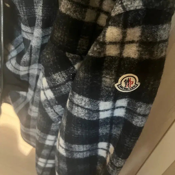 [BUNJANG] Moncler Tartan Check Shirt Jacket Black White / 몽클레어 타탄셔츠 블랙 화이트 체크 자켓