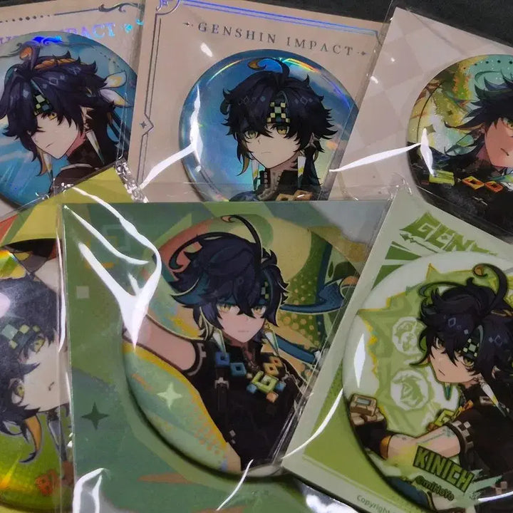 [BUNJANG] Genshin Kinich Can Badge Bundle Set / 원신 키니치 캔뱃지 일괄 판매