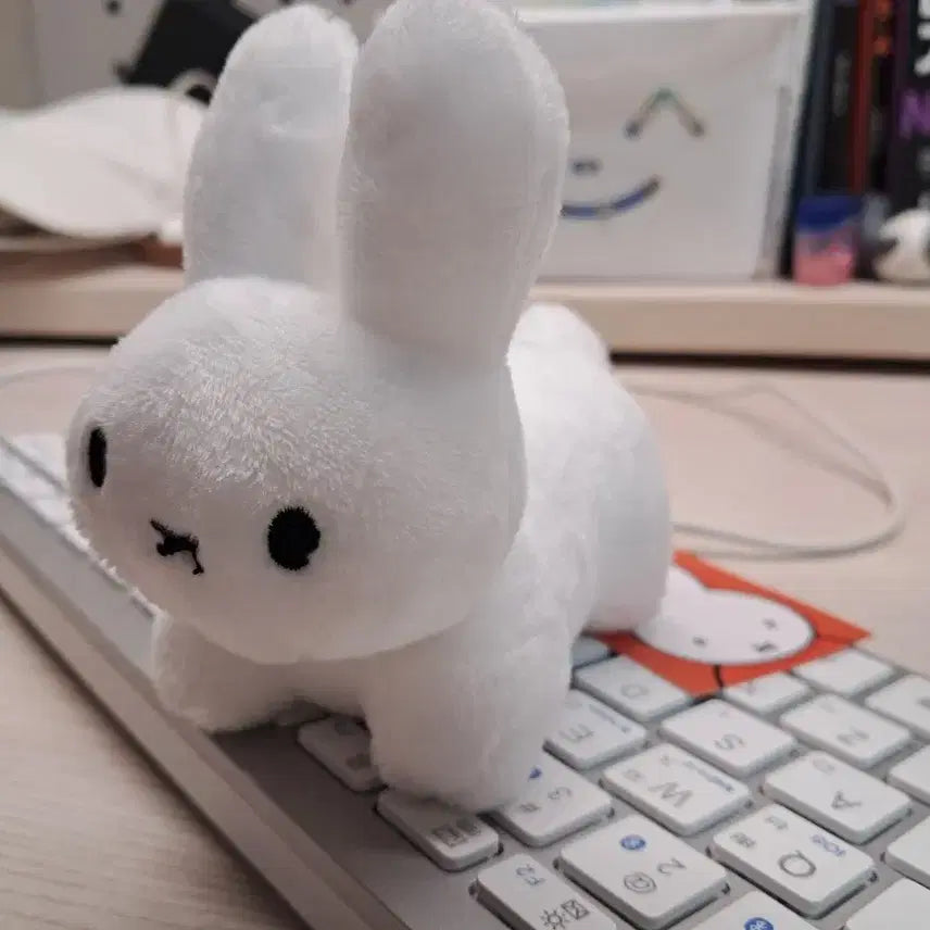 [BUNJANG] Miffy Mini White Plush Keychain / 미니 흰 미피 인형 키링