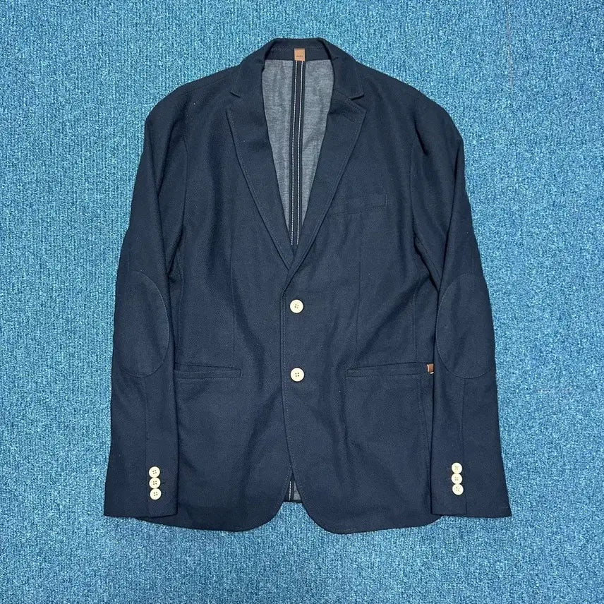[BUNJANG] Zara Navy Elbow Patch Blazer Jacket / 자라 네이비 엘보우패치 블레이저 자켓 105