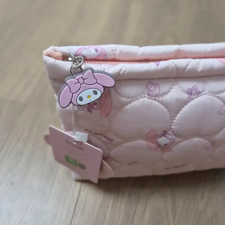 [BUNJANG] My Melody Quilted Pouch Bag Pink / 마이멜로디 퀼팅 파우치 가방 핑크