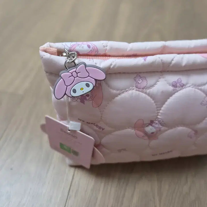 [BUNJANG] My Melody Quilted Pouch Bag Pink / 마이멜로디 퀼팅 파우치 가방 핑크