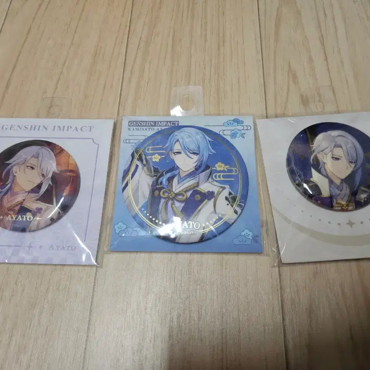 [BUNJANG] Genshin Impact Kamisato Ayato Can Badge Bundle Set (Sealed) / (미개봉)원신 카미사토 아야토 캔뱃지 일괄