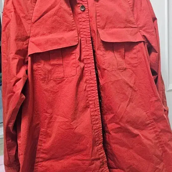 [BUNJANG] Beanpole Red Shirt Jacket / 빈폴 빨간색 셔츠형 자켓