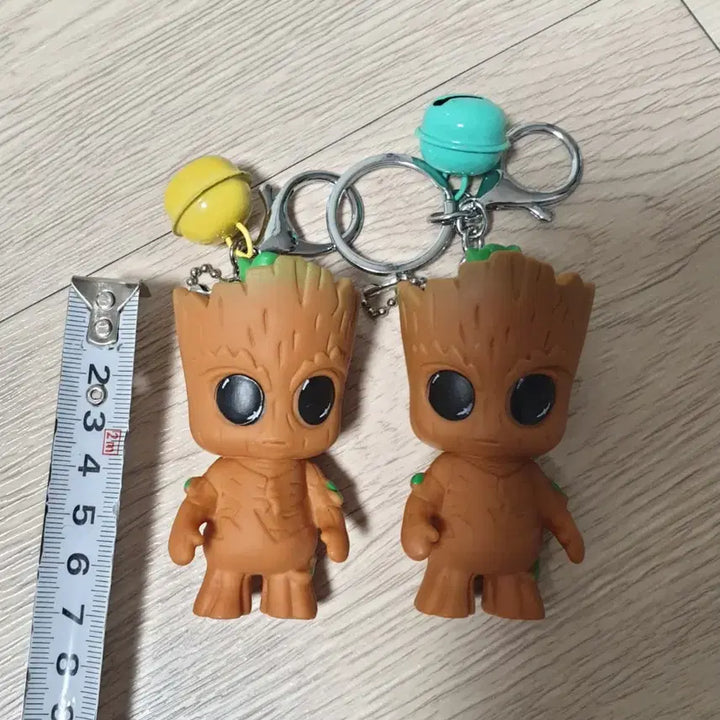 [BUNJANG] Groot Figure Keychain (5pcs) + Pengsoo Mirror (2pcs) Bundle / 그루트 피규어 키링 열쇠고리 5개 + 팽수거울 2개