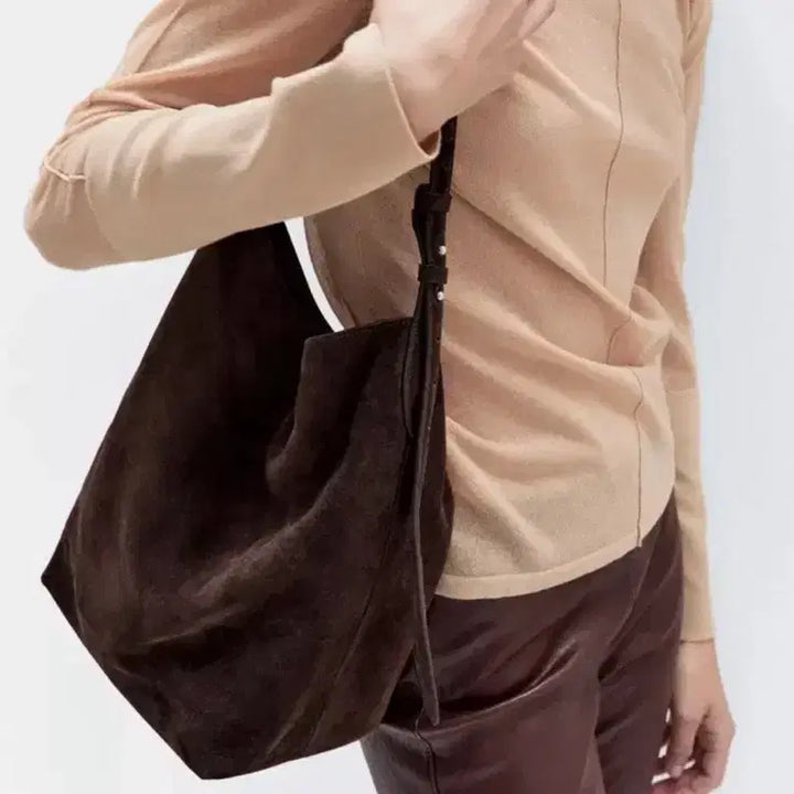 [BUNJANG] Massimo Dutti Suede Leather Bucket Bag / 마시모두띠 더로우맛 스플릿 스웨이드 레더 버킷백