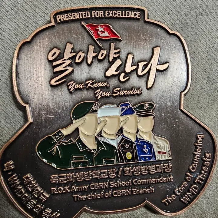 [BUNJANG] ROK Army Chemical Biological Warfare School Unit Coin / 육군 화생방학교 부대코인