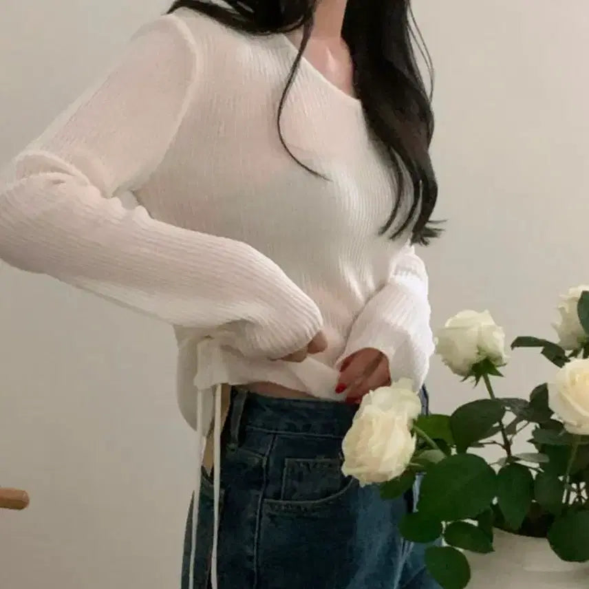 [BUNJANG] KKOMIGO Milk String Knit Ivory / [미개봉 새상품]꼰미고 밀크 스트링 니트 아이보리