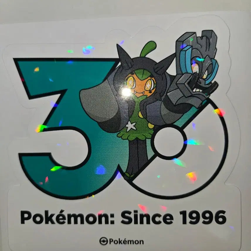 [BUNJANG] Pokemon 30th Anniversary Logo Ogrepon Hologram Sticker / 포켓몬 30주년 로고 오거폰 홀로그램 스티커 판매합니다.