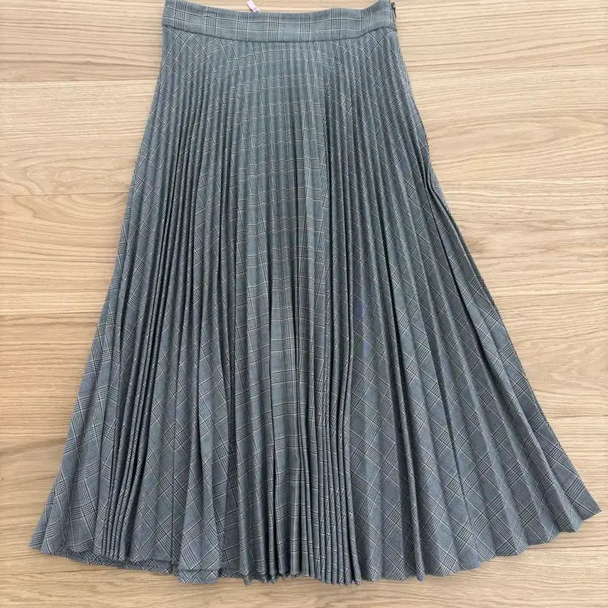 [BUNJANG] Zara Check Pleated Long Skirt / ZARA 자라 체크 플리츠 스커트