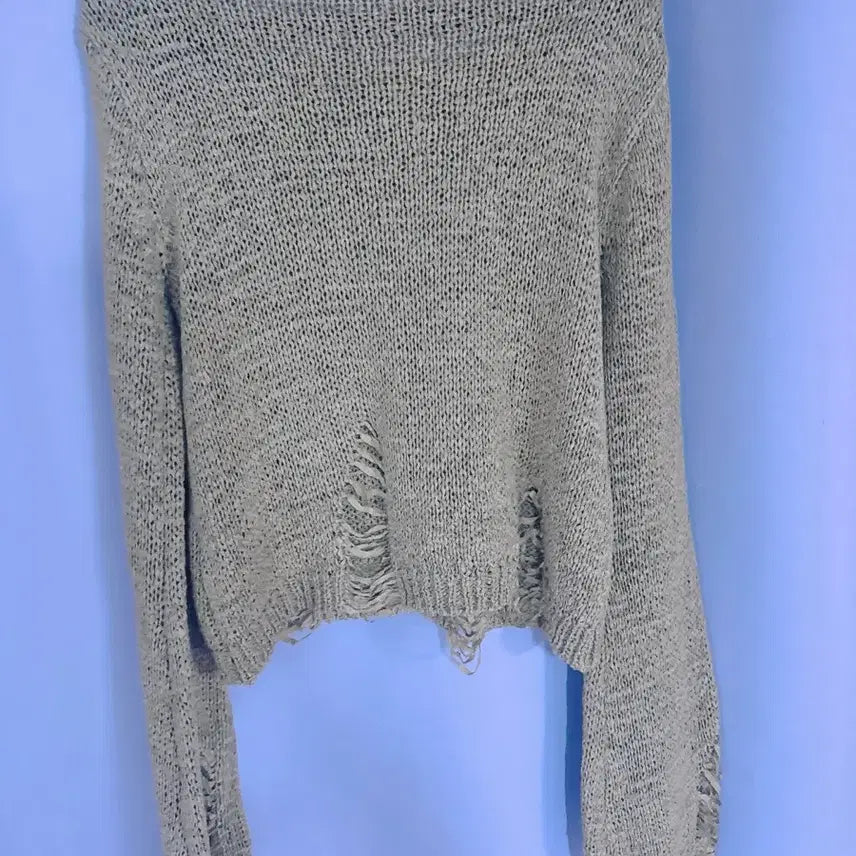 [BUNJANG] Highcolor Distressed Knit Gray / 하이컬러 데미지 니트 그레이