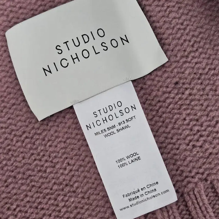 [BUNJANG] Studio Nicholson Miles Muffler Pink / 스튜디오니콜슨 마일즈 머플러 핑크