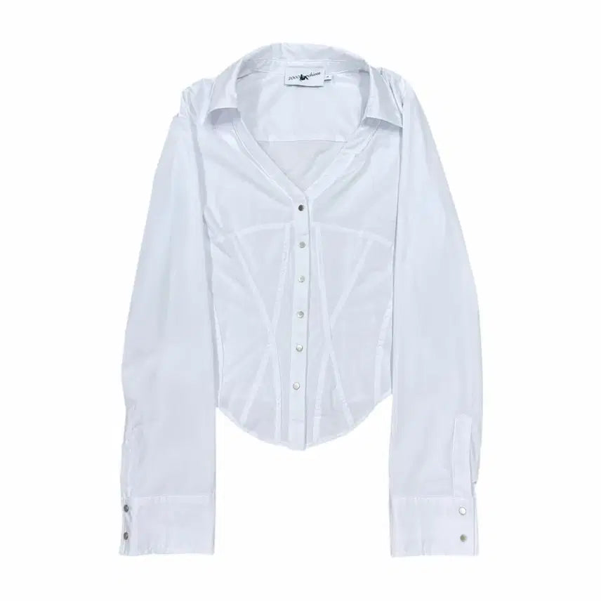 [BUNJANG] 2000 Archives White Corset Shirt / 2000 아카이브스 화이트 코르셋 셔츠