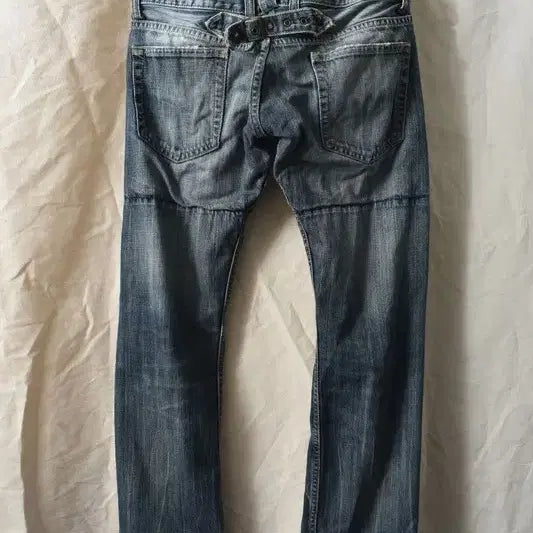 [BUNJANG] Double Waist Layered Detail Denim Pants / JPN 더블웨이스트 청바지 M0477