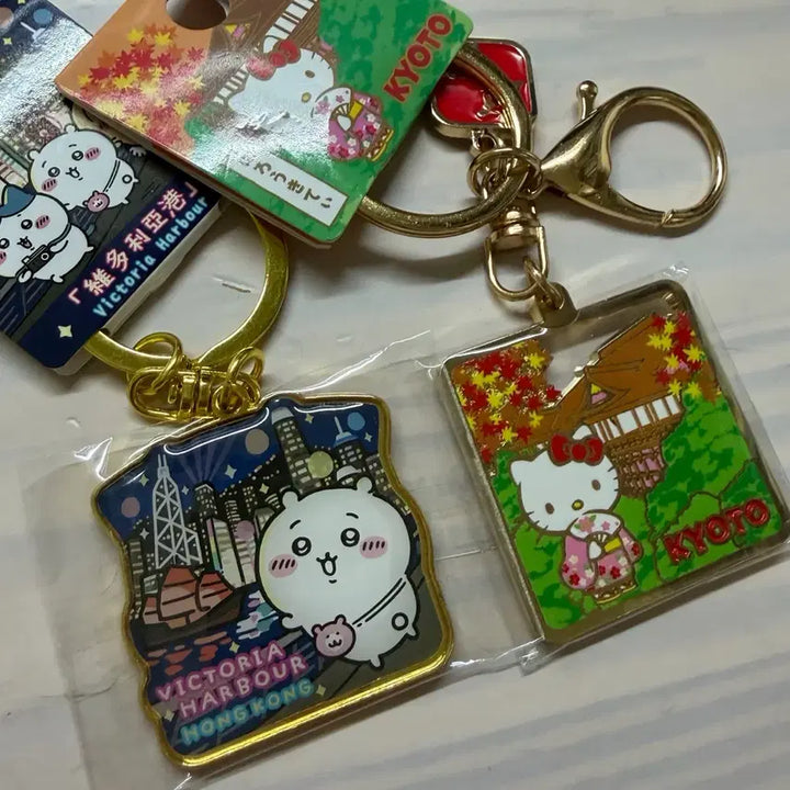 [BUNJANG] Hello Kitty &amp; Chiikawa Keychain Bundle / 홍콩 치이카와 일본 산리오 헬로키티 기념품 키링 열쇠고리 교토