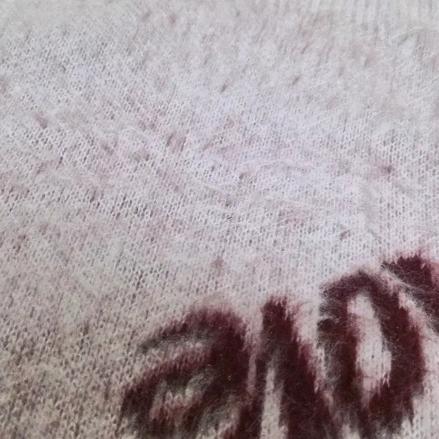 [BUNJANG] Pink Lettering Knit Sweater / 분홍색 레터링 니트 스웨터