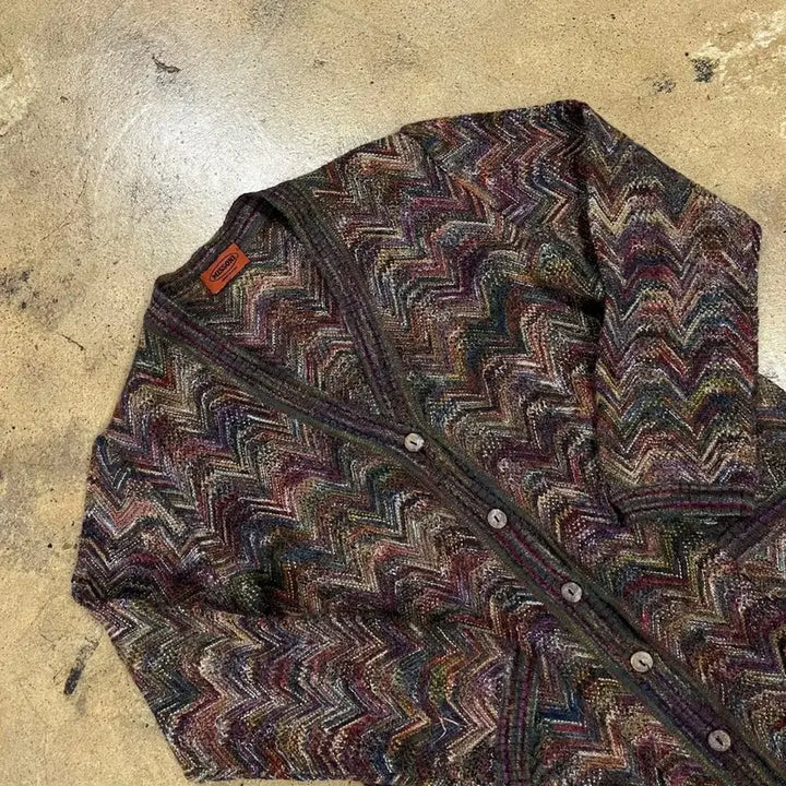 [BUNJANG] Missoni Zigzag Pattern Cardigan / [정품] 미쏘니 Missoni 지그재그 패턴 가디건