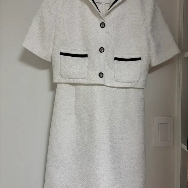 [BUNJANG] ROEM White Tweed Dress / 로엠 트위드 원피스