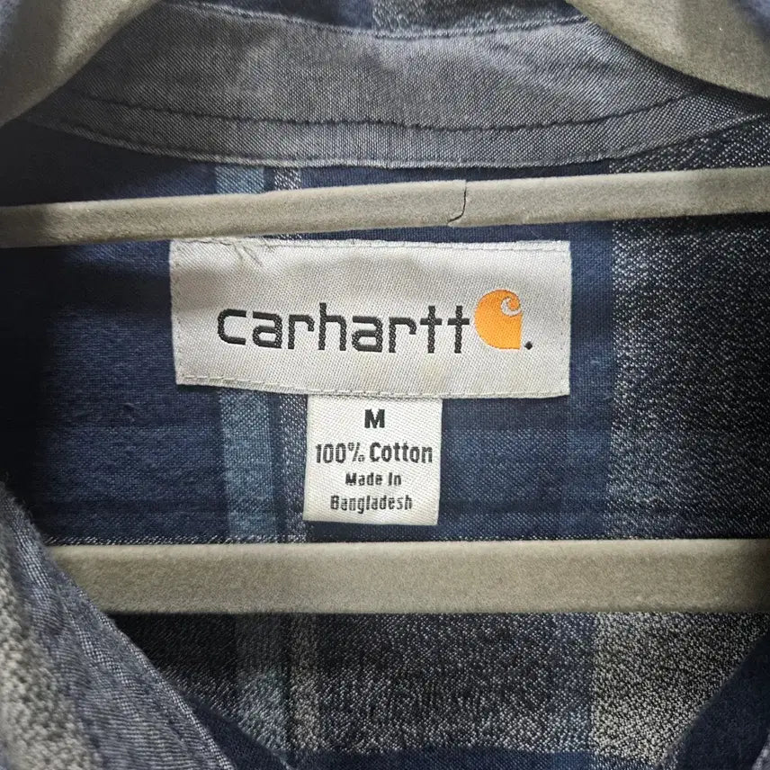 [BUNJANG] Carhartt FR Blue Check Shirt M / 칼하트 FR 블루 체크 셔츠 M