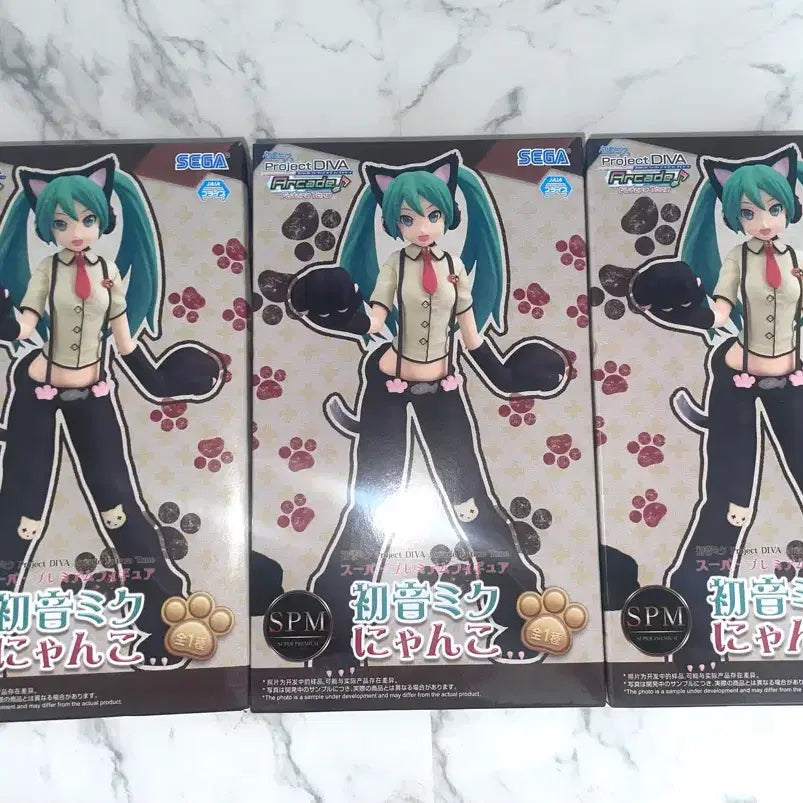 [BUNJANG] SPM Sega Neko Hatsune Miku Cat Ear Figure / 미개봉) SPM 세가 냥코미쿠 고양이 하츠네 미쿠 네코미미 피규어 프디바