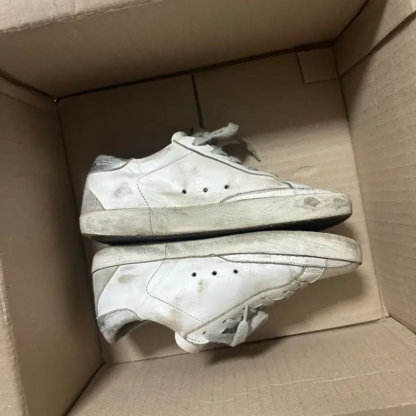 [BUNJANG] Golden Goose Superstar White Silver Tab Sneakers / (특가!!) 골든구스 슈퍼스타 화이트 실버탭 운동화