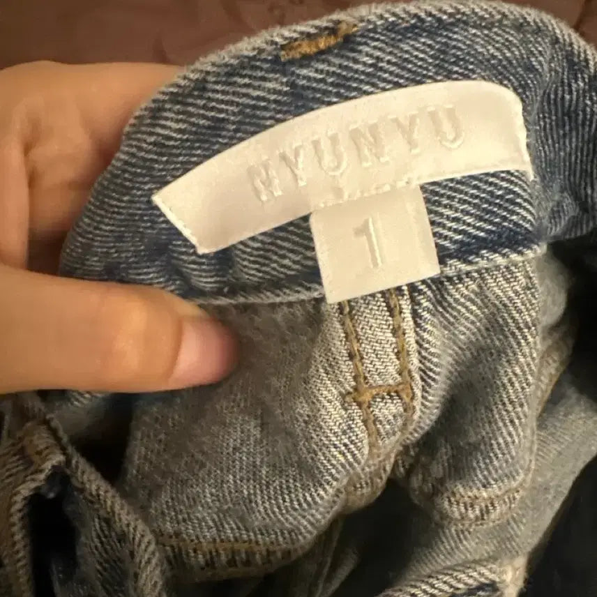 [BUNJANG] Denim Washed Wide Jeans / 데님 워싱 와이드 청바지