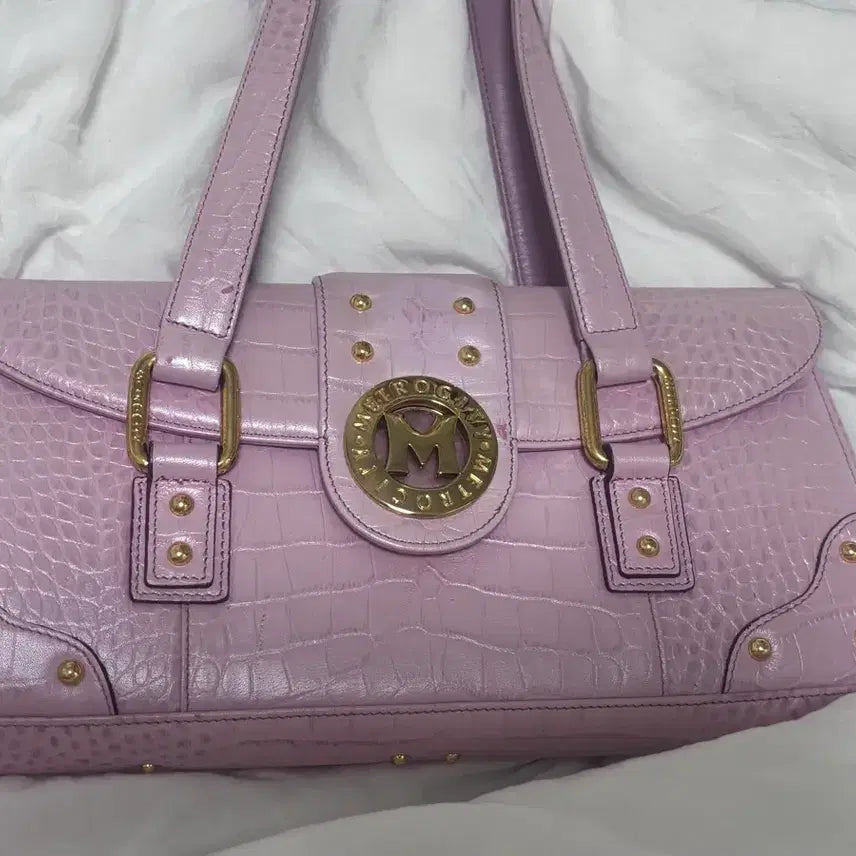 [BUNJANG] Metrociti Pink Leather Bag / 메트로시티 핑크 가죽 가방 갸루깔(15일까지만 판매)
