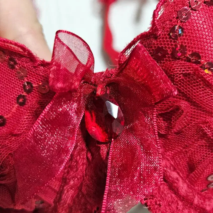 [BUNJANG] Eblin Lace Sexy Push-up Bra 70D Red / (새상품) 에블린 레이스 섹시브라 70D