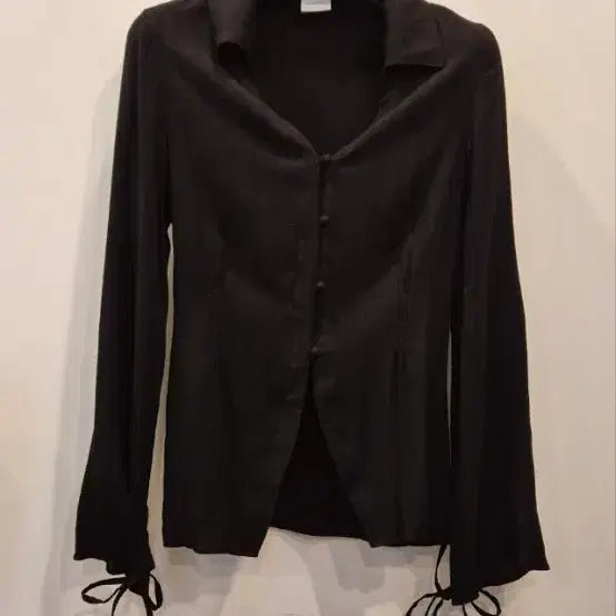 [BUNJANG] Itopp XS Gaggae Button Gauze Cotton Blouse / 아이토브   XS   싸개콩단추  거즈면  블라우스