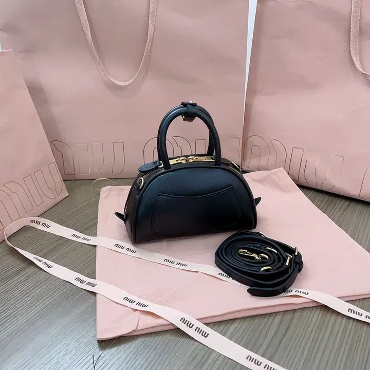 [BUNJANG] Miu Miu Black Tote Bag with Strap / 미우미우 블랙 토트백 + 스트랩