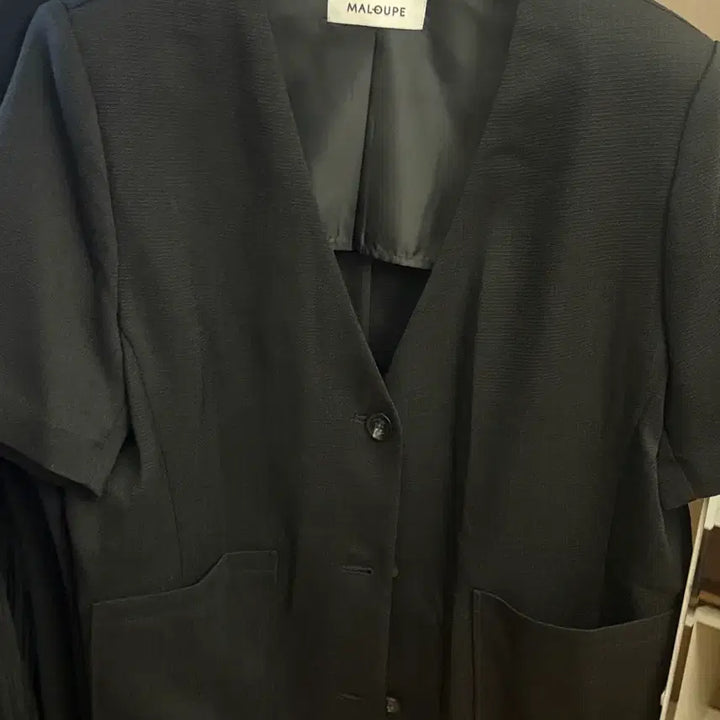 [BUNJANG] Marob No-Collar Short-Sleeve Jacket / 마롭 노카라 반팔 자켓
