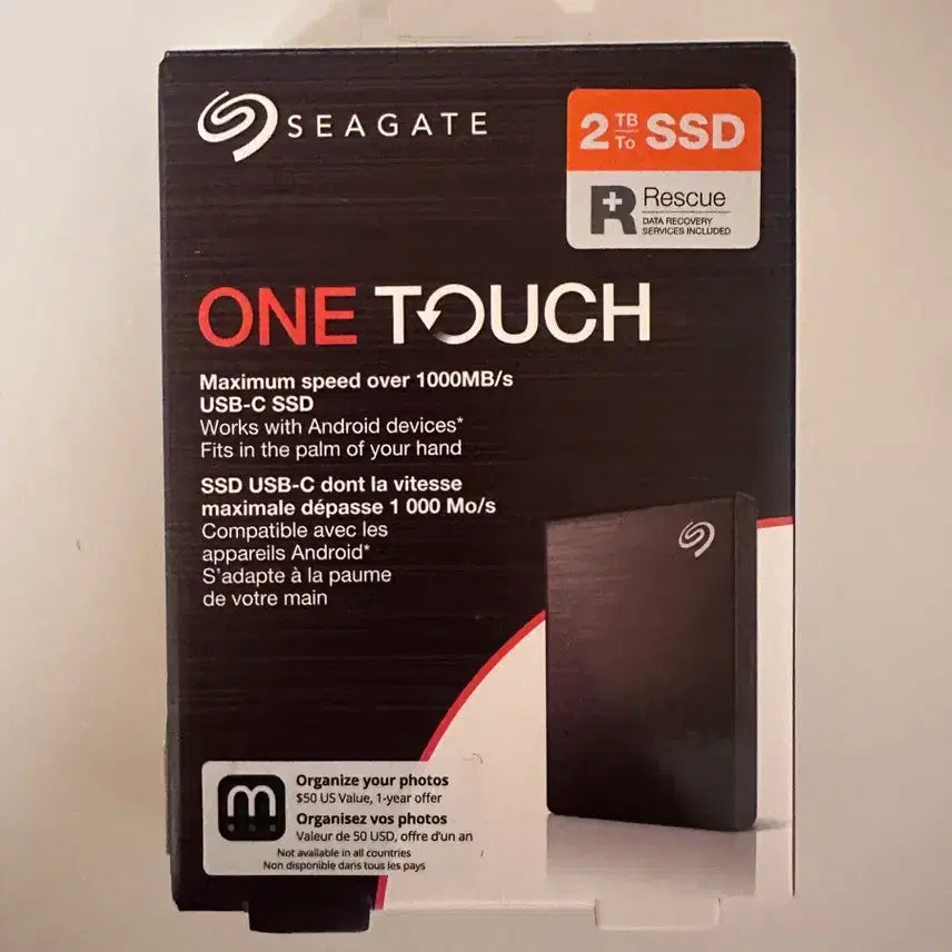 [BUNJANG] Seagate Fast One-Touch External SSD 2TB / 씨게이트 Fast 원터치 외장 SSD 2TB 새상품 28만에 팝니다