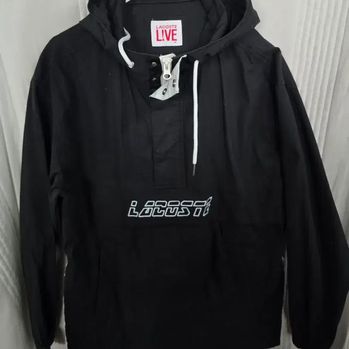 [BUNJANG] Lacoste Live Black Hooded Anorak / 라코스테 라이브 블랙 후드 아노락
