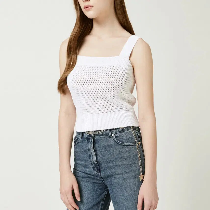 [BUNJANG] MOJO.S.PINE Sleeveless Knit Top / 모조에스핀 민소매 니트탑
