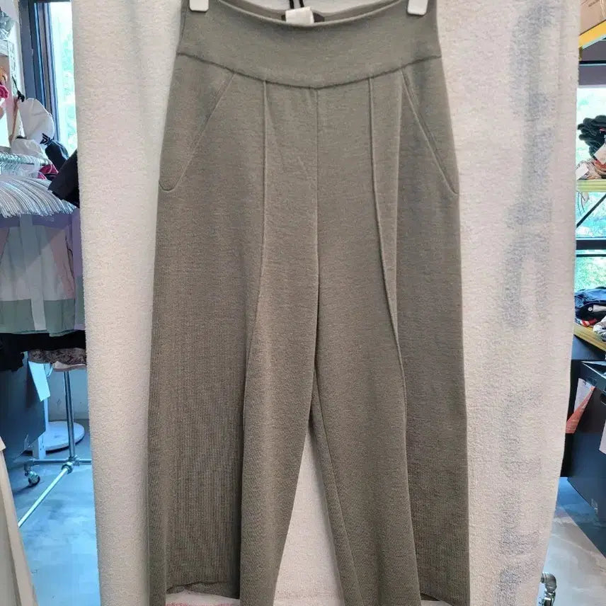 [BUNJANG] DEWL Knit Wide Pants (Size 55/25) / DEWL 니트 와이드 팬츠 여성 55 , 25  새 상품급