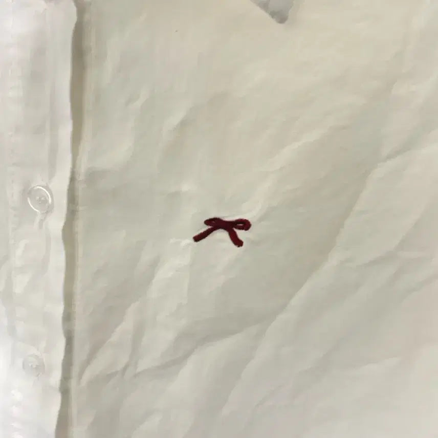 [BUNJANG] White Short Sleeve Cropped Shirt / 반팔 크롭 셔츠 일본st 교복st