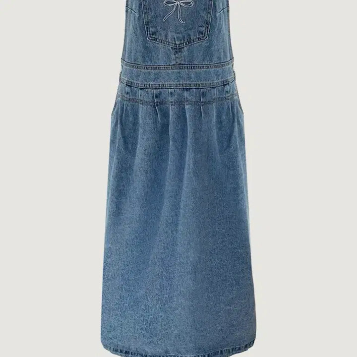 [BUNJANG] Bicini Ribbed Overalls &amp; Smooth Puff T-Shirt Set / 바이씨니 제직리본오버올 ops. 스무스퍼프티 세트 판매(새상품)