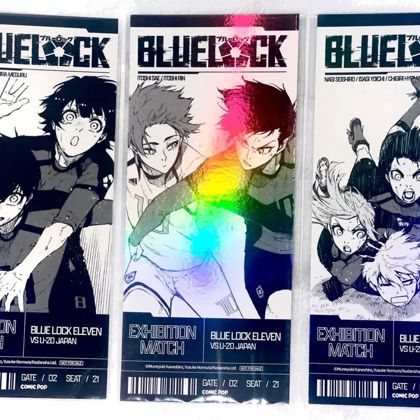 [BUNJANG] Blue Lock Pop-Up Exclusive Ticket Set - Isagi, Bachira, Sae, Chigiri, Nagi / 블루록 온리샵 팝업 특전 티켓 이사기 바치라 사에 린 치기리 나기