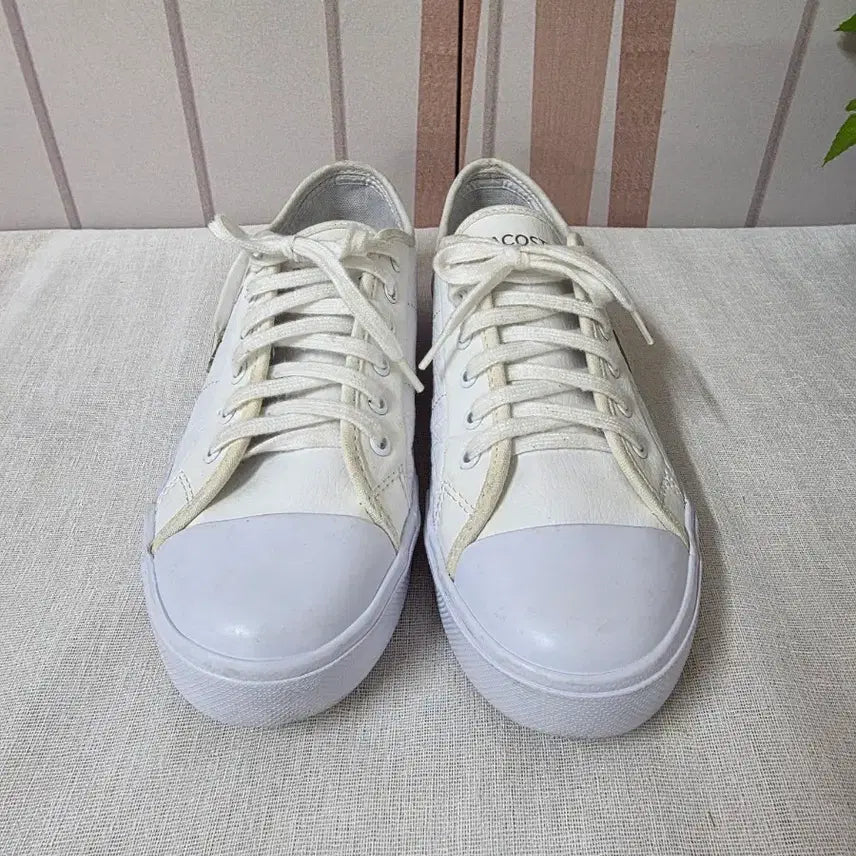 [BUNJANG] Lacoste White Leather Sneakers Size 250mm / 라코스테 화이트 가죽스니커즈 250mm