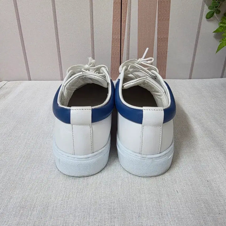 [BUNJANG] FABI White Blue Leather Sneakers Size 265 / FABI 화이트 블루 가죽 스니커즈 265
