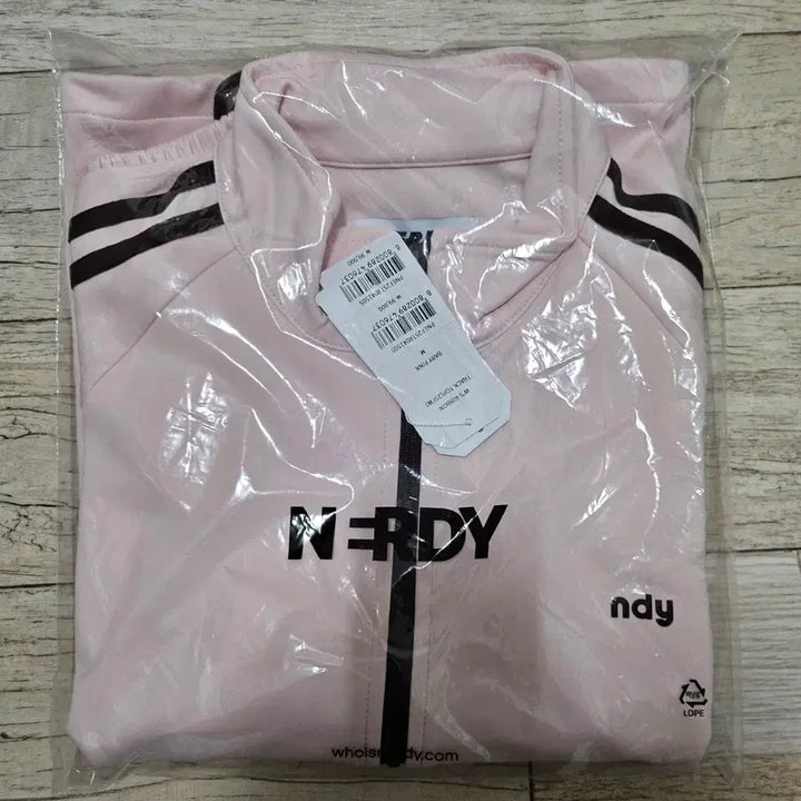 [BUNJANG] Nerdy Baby Pink Ribbon Track Top / 미개봉 nerdy  널디 엔디와이 리본 트랙 탑 베이비핑크