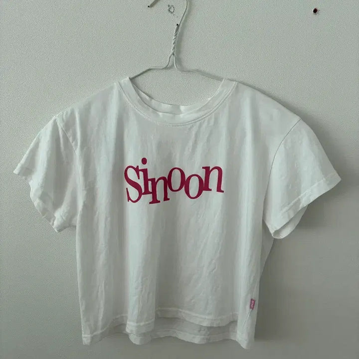 [BUNJANG] Sinoon Cropped Short-Sleeve T-Shirt / Sinoon 시눈 로고 티셔츠 핑크 (단종)