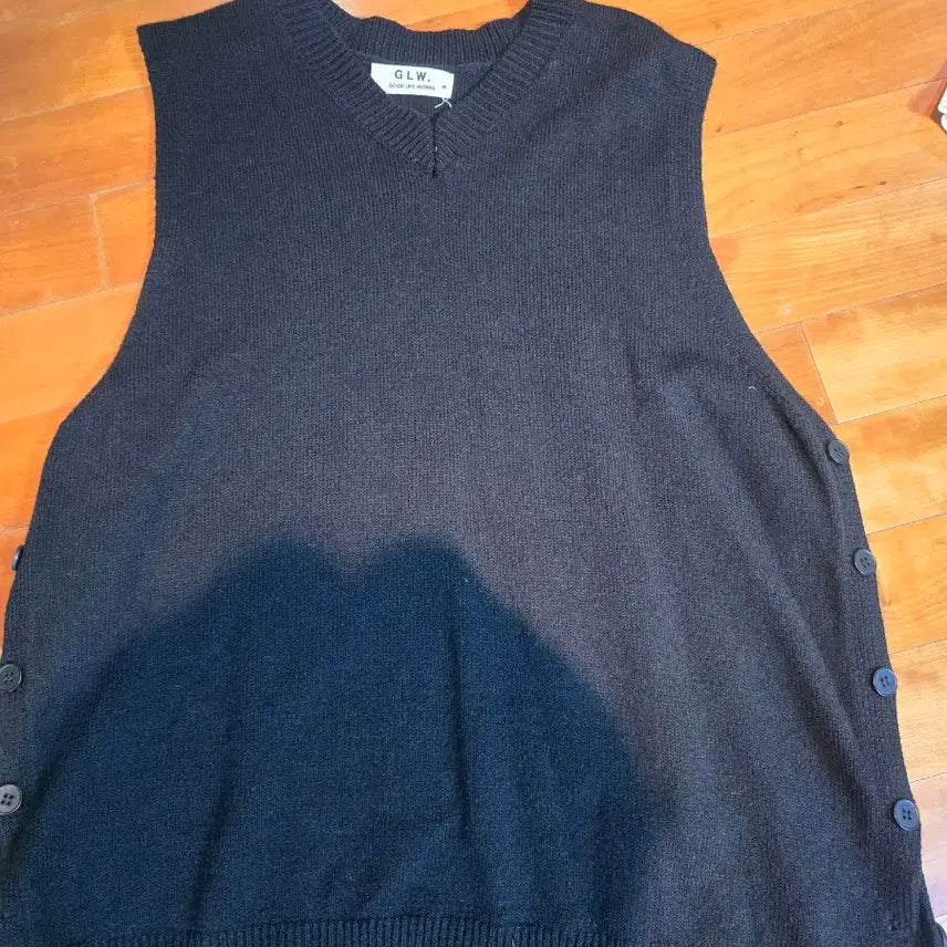 [BUNJANG] Goodlife Works Oversized Knit Vest Black / 굿라이프웍스 무신사 오버사이즈 니트 베스트 블랙