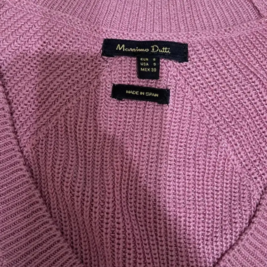 [BUNJANG] Massimo Dutti Pink Knit Sweater Spring / 마시모두띠 핑크 니트 스웨터 봄용
