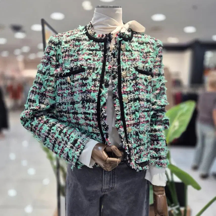 [BUNJANG] MOJOSPAN Color Mix Tweed Jacket / 모조에스핀 컬러믹스 트위드 자켓