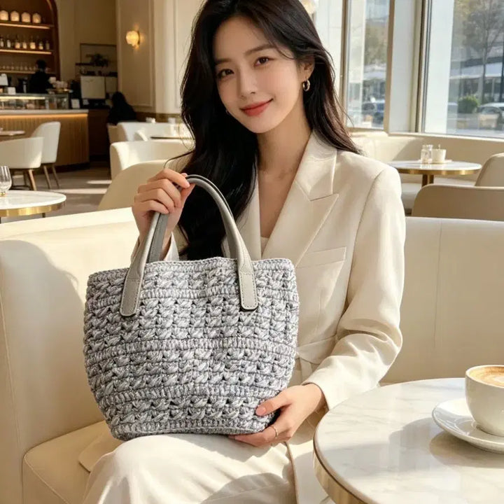 [BUNJANG] Handmade Knit Tote Bag / 핸드메이드 뜨개 가방