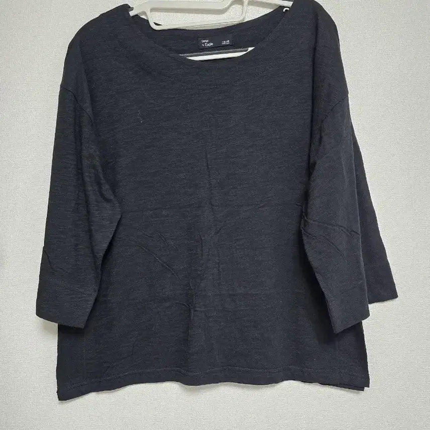 [BUNJANG] Design by Eagle 7-Sleeve T-Shirt Black / Design by Eagle 블랙 7부 티셔츠